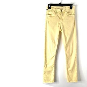 Citizens of Humanity Straight Leg Jeans High Rise Pastel Yellow Spring Denim